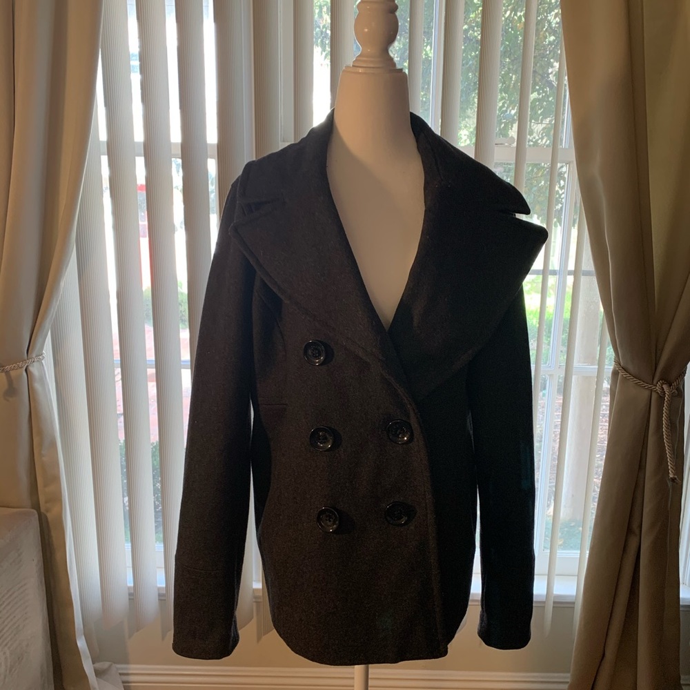 Michael Kors wool grey pea coat. L NWOT